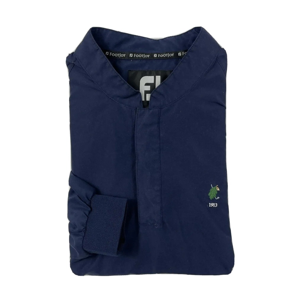 Footjoy Navy 1913 Acorn Snap Polyester Windbreaker Size Mens Small
